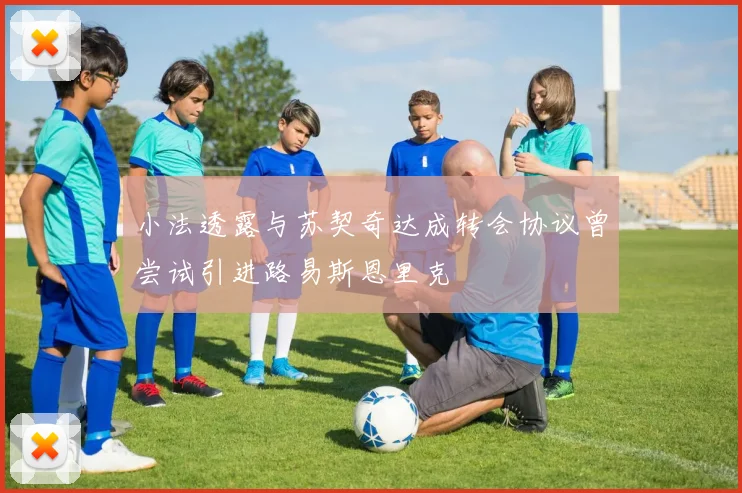 小法透露与苏契奇达成转会协议曾尝试引进路易斯恩里克